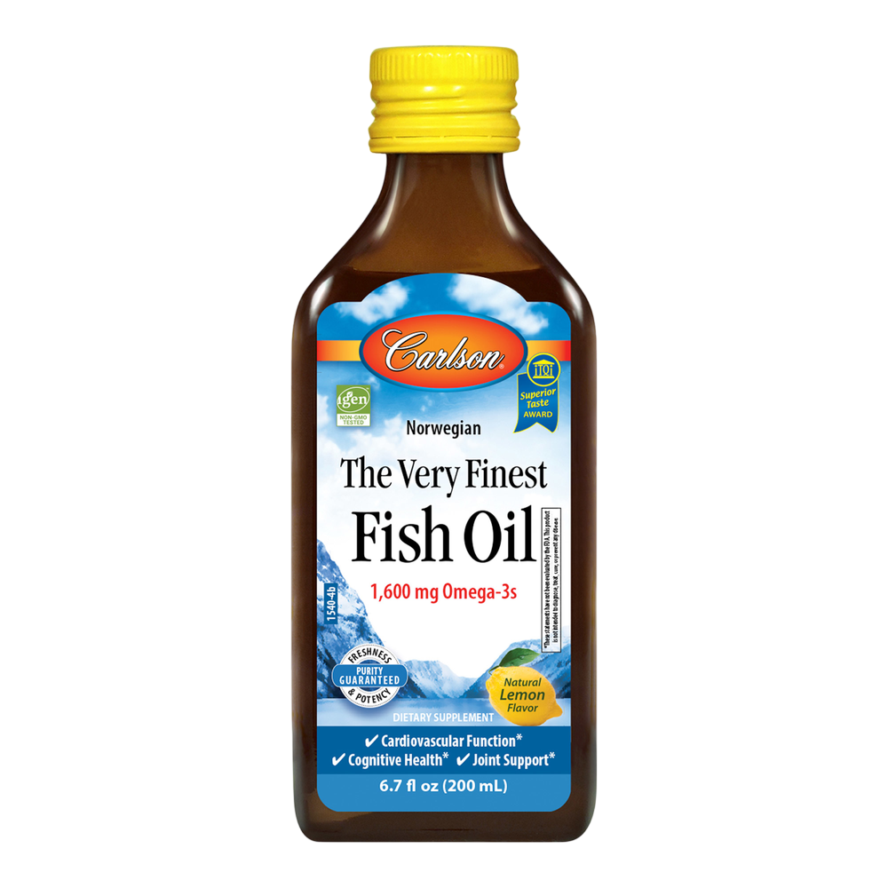 Norwegian The Very Finest Fish Oil, 1600 mg Omega-3s, Lemon Flavor, 6.7 Fl Oz (200 mL) Liquid