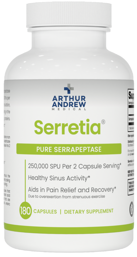 Arthur Andrew Medical Serretia - Pure Serrapeptase 250,000 SPU - front