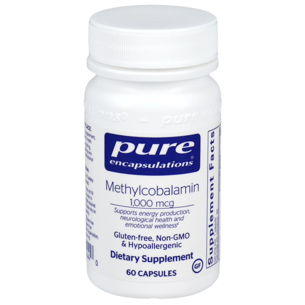Methylcobalamin 1,000 mcg, 60 Capsules , Brand_Pure Encapsulations caps Form_Capsules Not Emersons Potency_1000 mcg Size_60 Caps