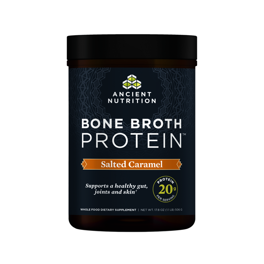 Ancient Nutrition Bone Broth Protein Salted Caramel - front