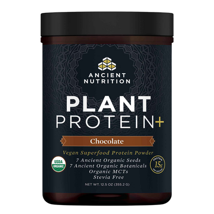 Ancient Nutrition Plant Protein+ Chocolate - front