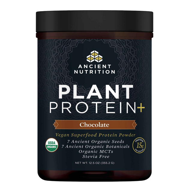 Ancient Nutrition Plant Protein+ Chocolate - front