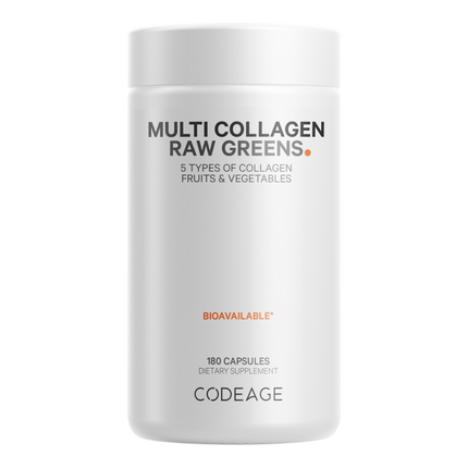 Multi Collagen + Raw Greens, 180 Capsules