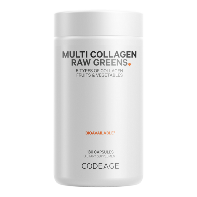 Multi Collagen + Raw Greens, 180 Capsules