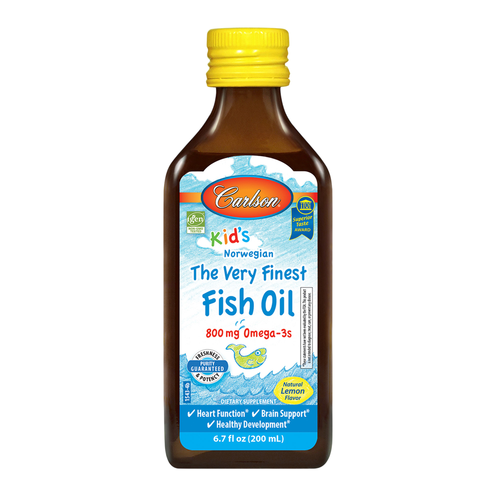 Carlson® for Kids Finest Fish Oil Lemon, 200 mL Liquid