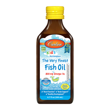 Carlson® for Kids Finest Fish Oil Lemon, 200 mL Liquid