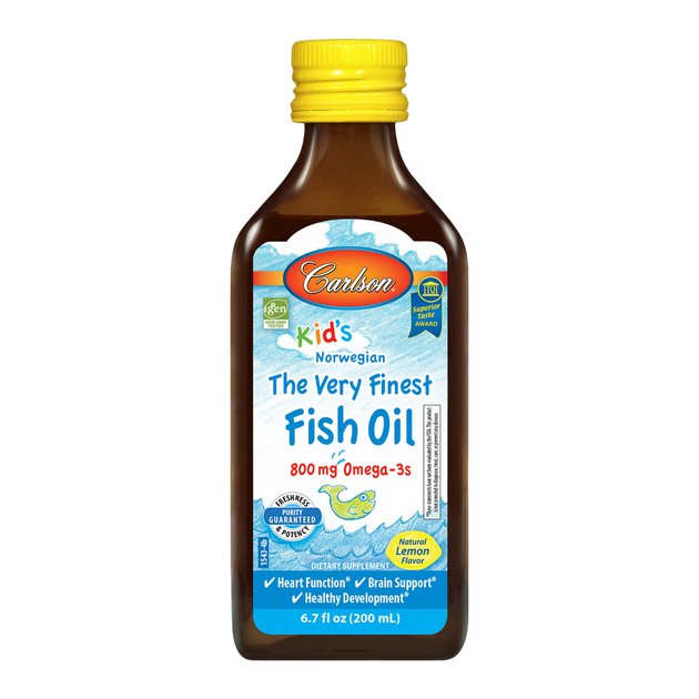 Carlson® for Kids Finest Fish Oil Lemon, 200 mL Liquid