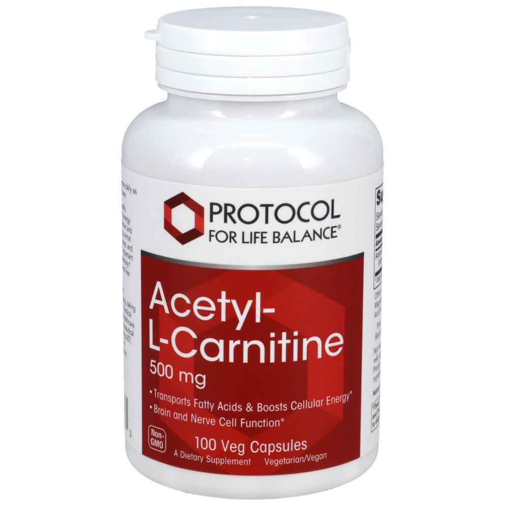 Acetyl-L-Carnitine 500mg, 100 Capsules , Brand_Protocol for Life Balance capsules Form_Capsules Requires Consultation Size_100 Capsules
