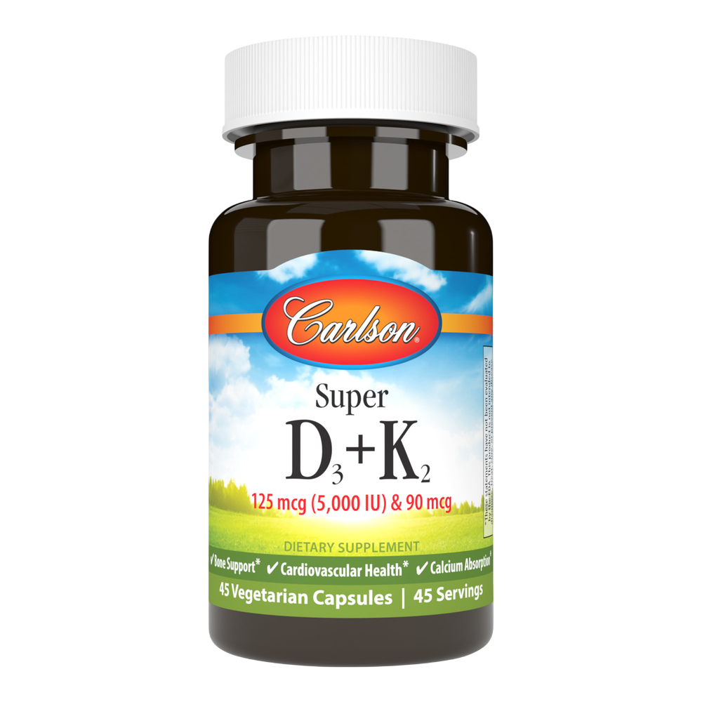 Super D3 + K2, 45 Capsules