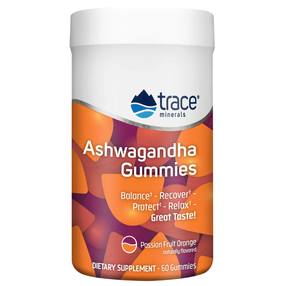 Ashwagandha Gummies - Passion Fruit Orange Flavor, 60 Gummies