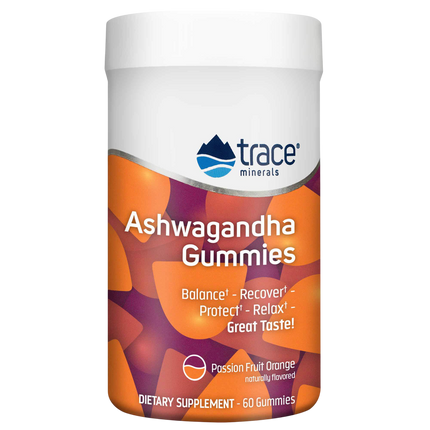 Ashwagandha Gummies - Passion Fruit Orange Flavor, 60 Gummies