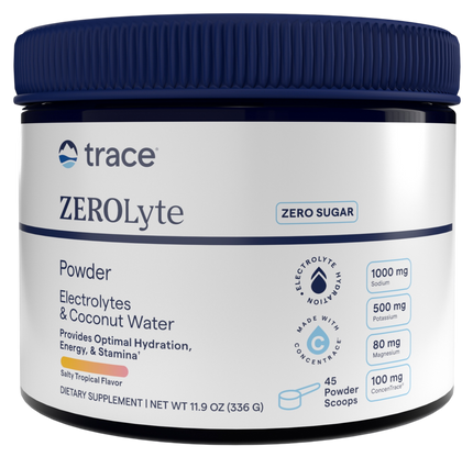 ZEROLyte Electrolytes & Coconut Water Powder, Salty Tropical, 336 g Powder