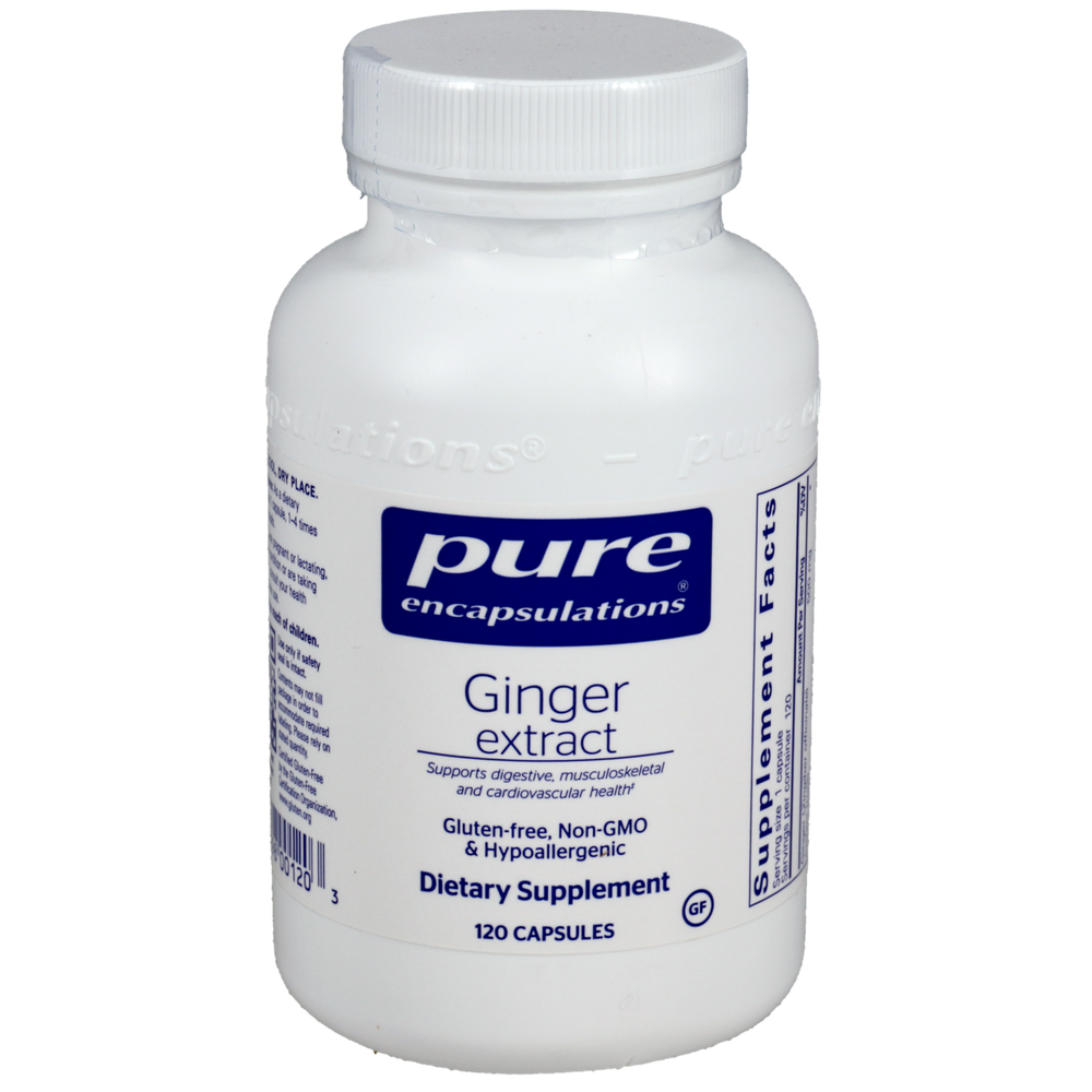 Ginger extract (Zingiber), 120 Capsules , Brand_Pure Encapsulations caps Emersons