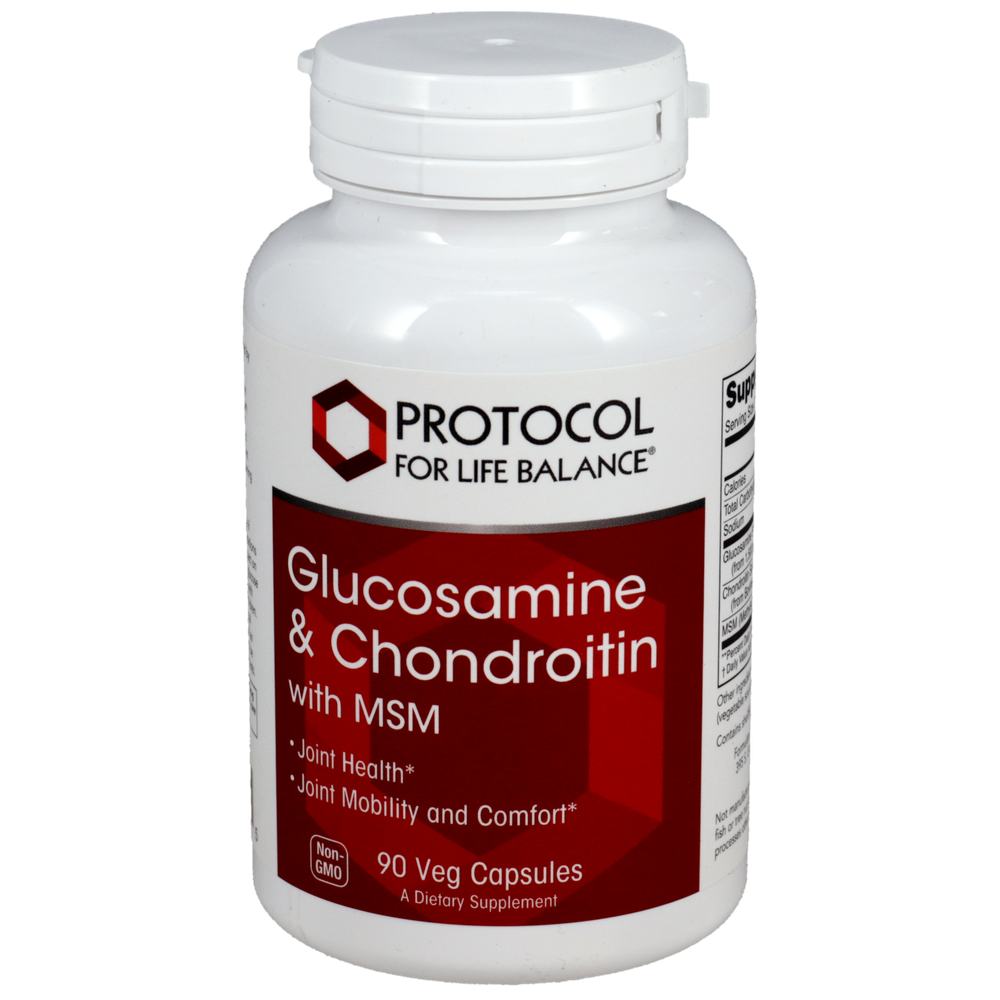 Glucosamine and Chondroitin + MSM, 90 Capsules , Brand_Protocol for Life Balance capsules Form_Capsules Requires Consultation Size_90 Capsules