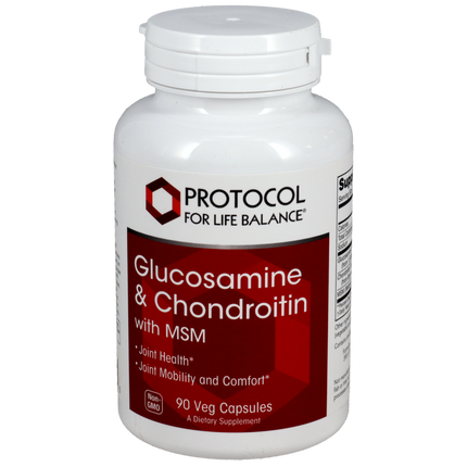 Glucosamine and Chondroitin + MSM, 90 Capsules , Brand_Protocol for Life Balance capsules Form_Capsules Requires Consultation Size_90 Capsules