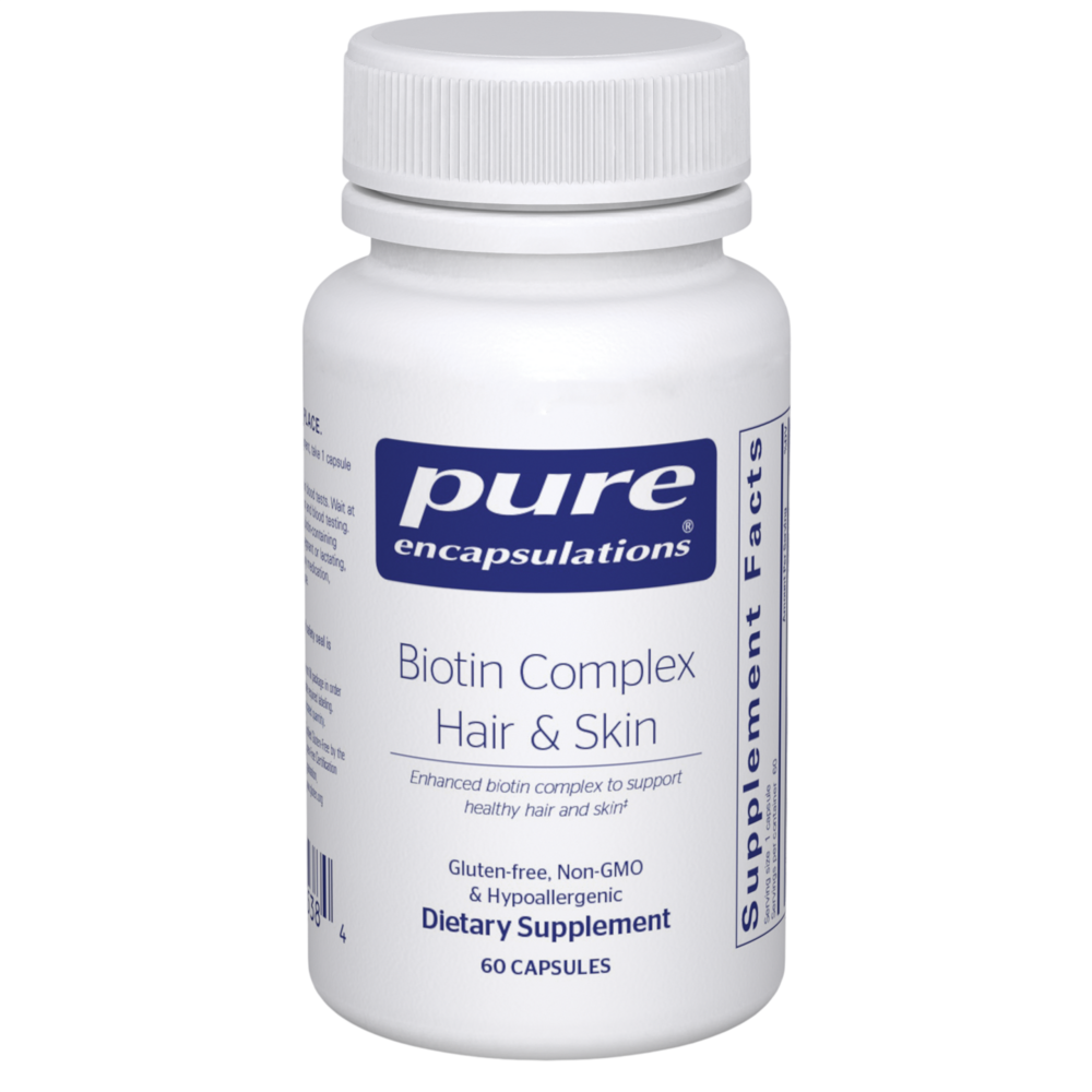 Biotin Complex Hair & Skin, 60 Capsules , Brand_Pure Encapsulations Form_Capsules Requires Consultation Size_60 Capsules