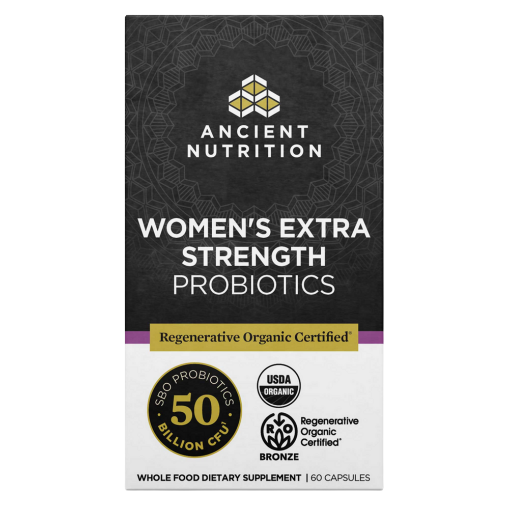 Ancient Nutrition Regenerative Organic Certified Women's Extra Strength Probiotics 50B - front