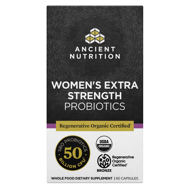 Ancient Nutrition Regenerative Organic Certified Women's Extra Strength Probiotics 50B - front