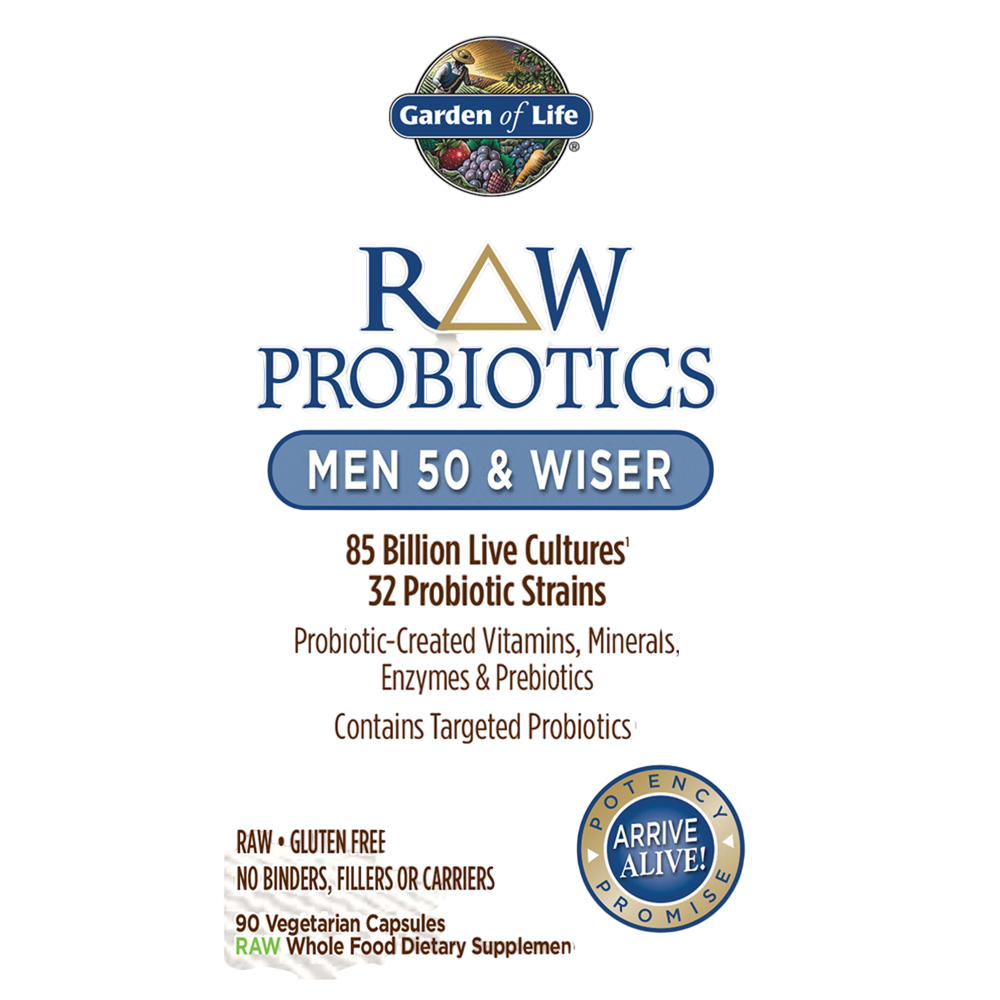 Raw Probiotics™ Men 50 & Wiser, 90 Vegetarian Capsules