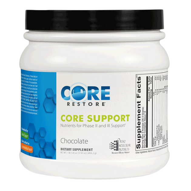 Core Support, Chocolate, 494.2 Grams , Brand_Ortho Molecular Form_Powder powder Requires Consultation Size_494.2 Grams