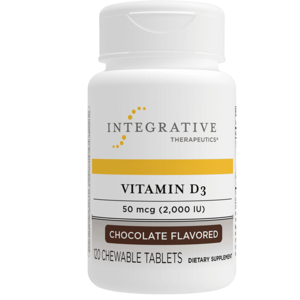 Vitamin D3 2000IU Chewable/Chocolate, 120 Chewable Tablets