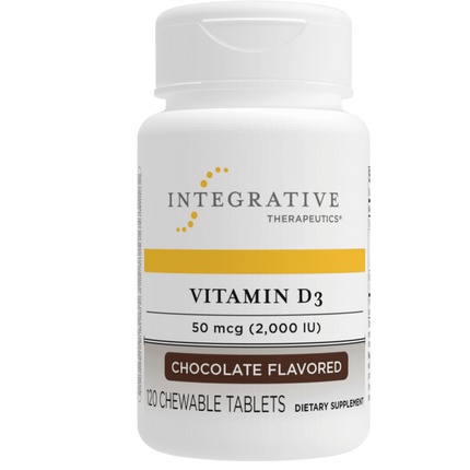 Vitamin D3 2000IU Chewable/Chocolate, 120 Chewable Tablets