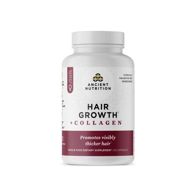 Ancient Nutrition Hair Growth + Collagen - front