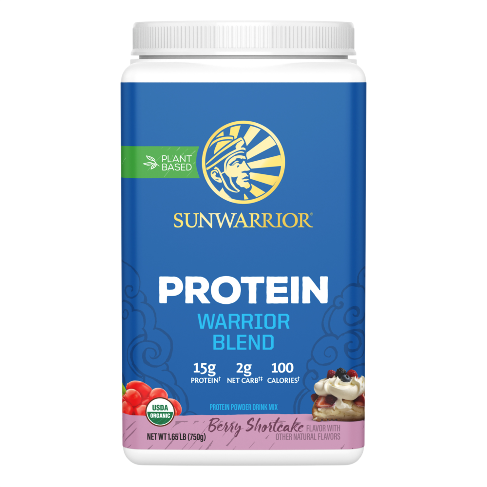 Warrior Blend Berry Shortcake, 750 g Powder , Brand_Sunwarrior Flavor_Berry Shortcake Form_Powder Potency_15 g Size_750 g