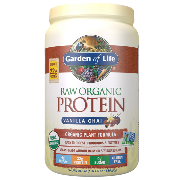 Raw Organic Protein Powder Vanilla Spiced Chai, 580 g