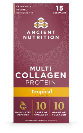 Ancient Nutrition Multi Collagen Protein Gel Packs, Tropical - front