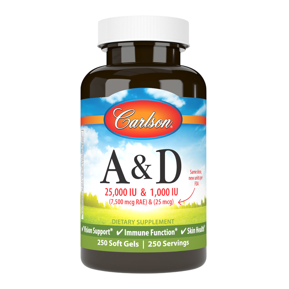 A & D 25000IU & 1000IU, 250 Softgels