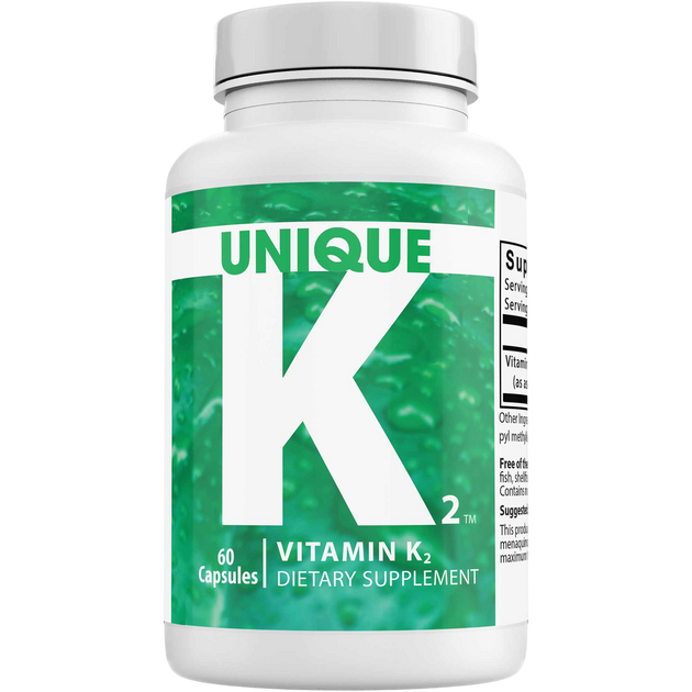 A.C. Grace UNIQUE Vitamin K2 60 capsules - front of bottle