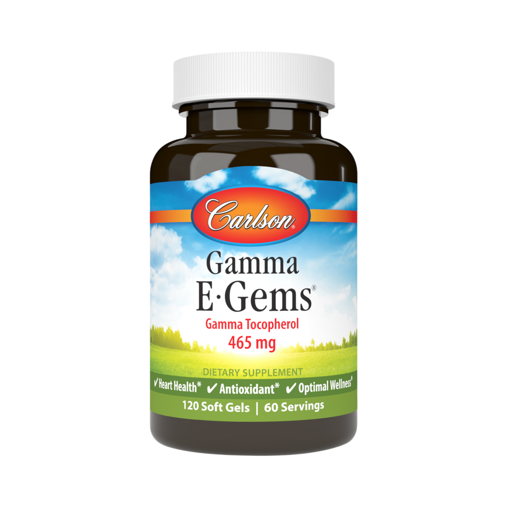 Gamma E-Gems Gama Tocopherol, 465 mg, 120 Softgels