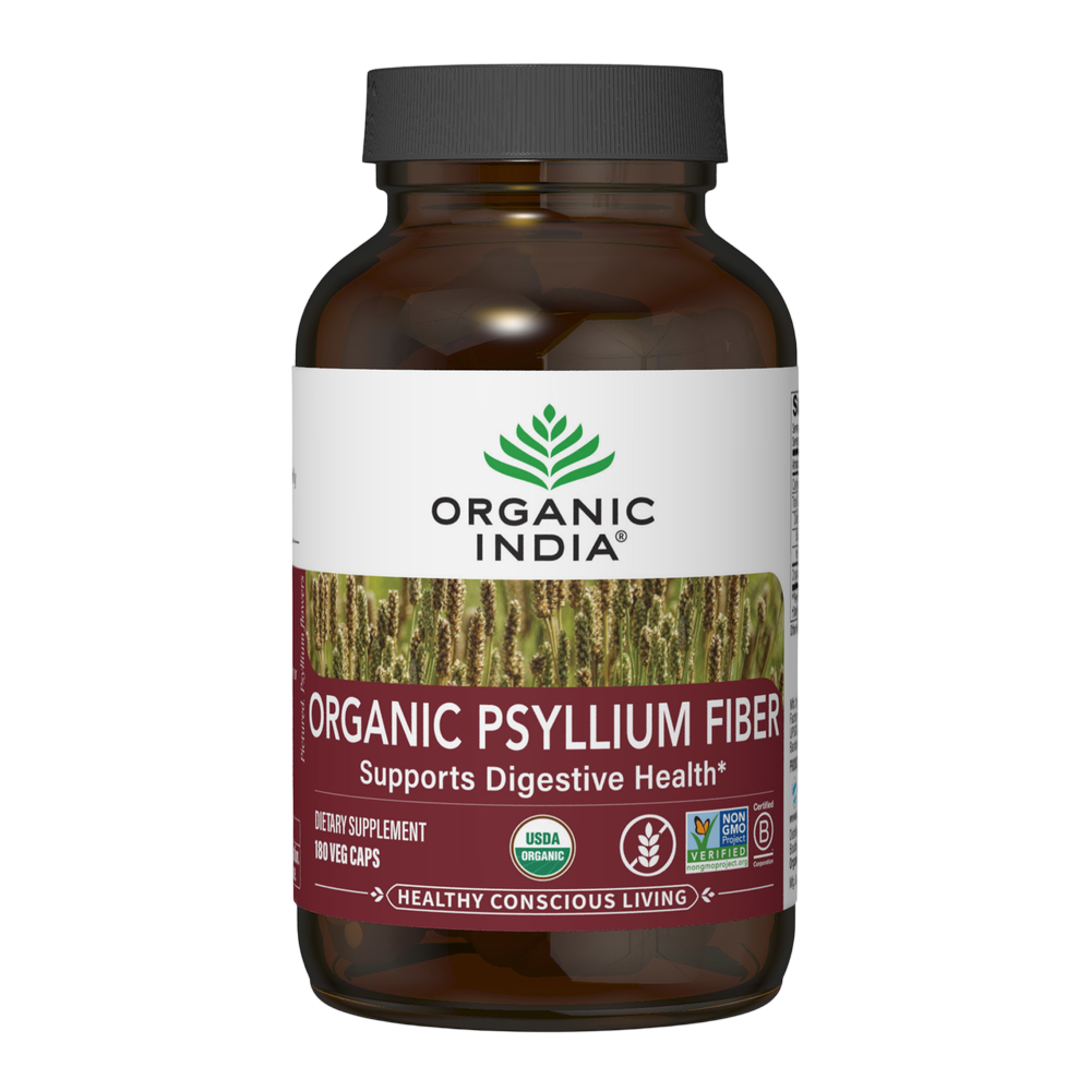 Organic Psyllium Fiber, 180 capsules , Ayurveda Brand_Organic India Form_Capsules
