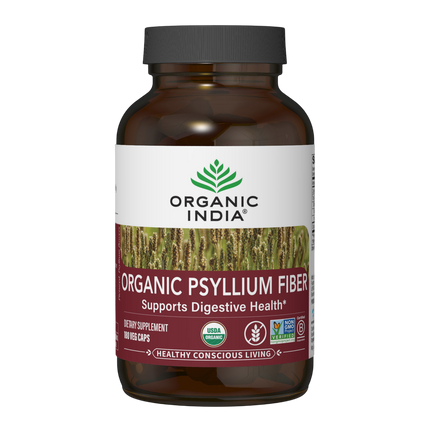 Organic Psyllium Fiber, 180 capsules , Ayurveda Brand_Organic India Form_Capsules