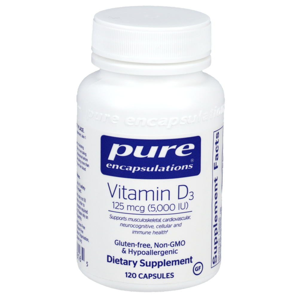 Vitamin D3 125mcg (5,000IU), 120 Capsules , Brand_Pure Encapsulations Form_Capsules Requires Consultation Size_120 Capsules