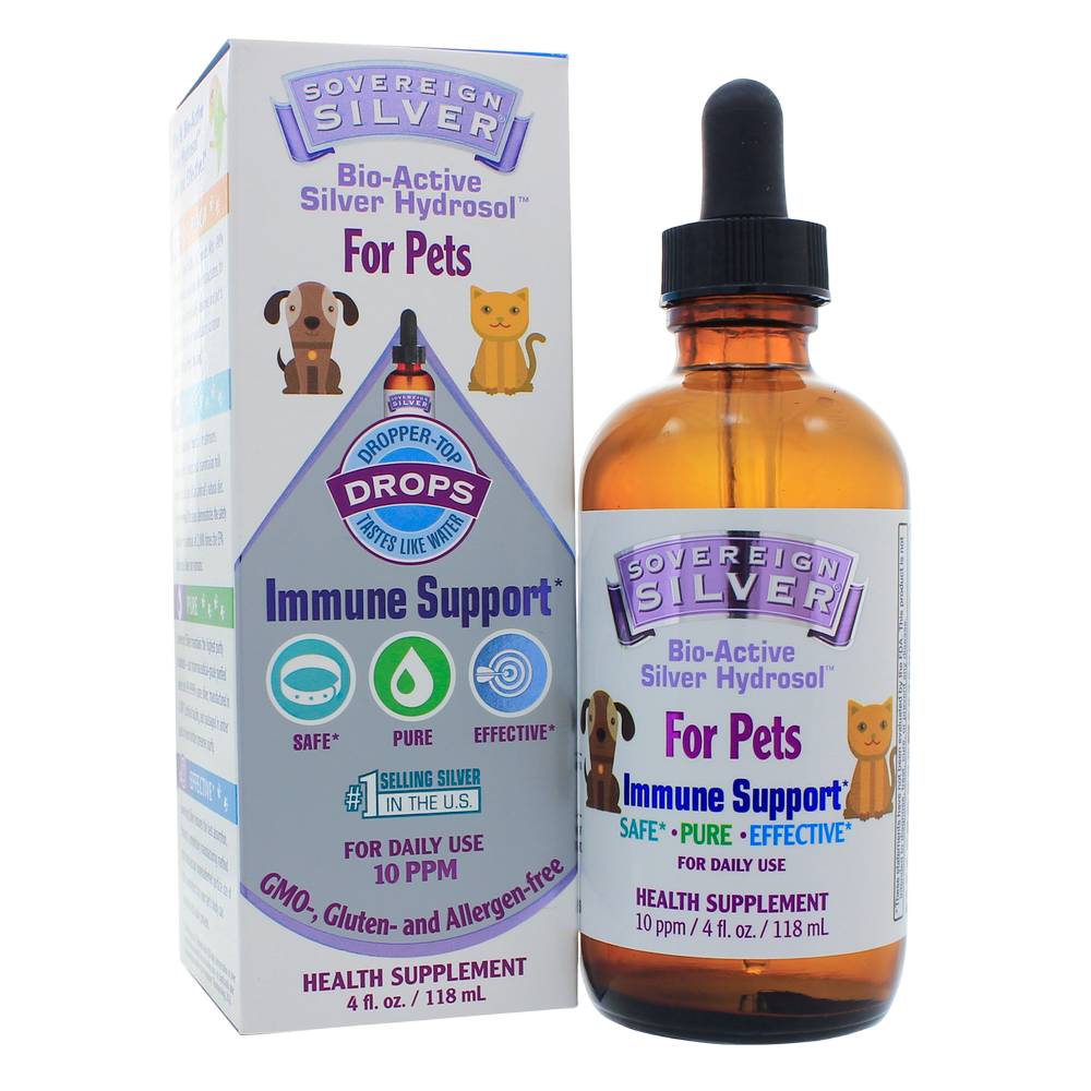 Bio-Active Silver Hydrosol™ for Pets, 10 ppm, Dropper, 4 Fl Oz (118 mL) Liquid — front