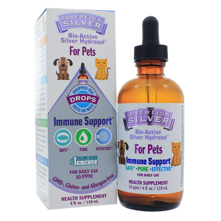Bio-Active Silver Hydrosol™ for Pets, 10 ppm, Dropper, 4 Fl Oz (118 mL) Liquid — front
