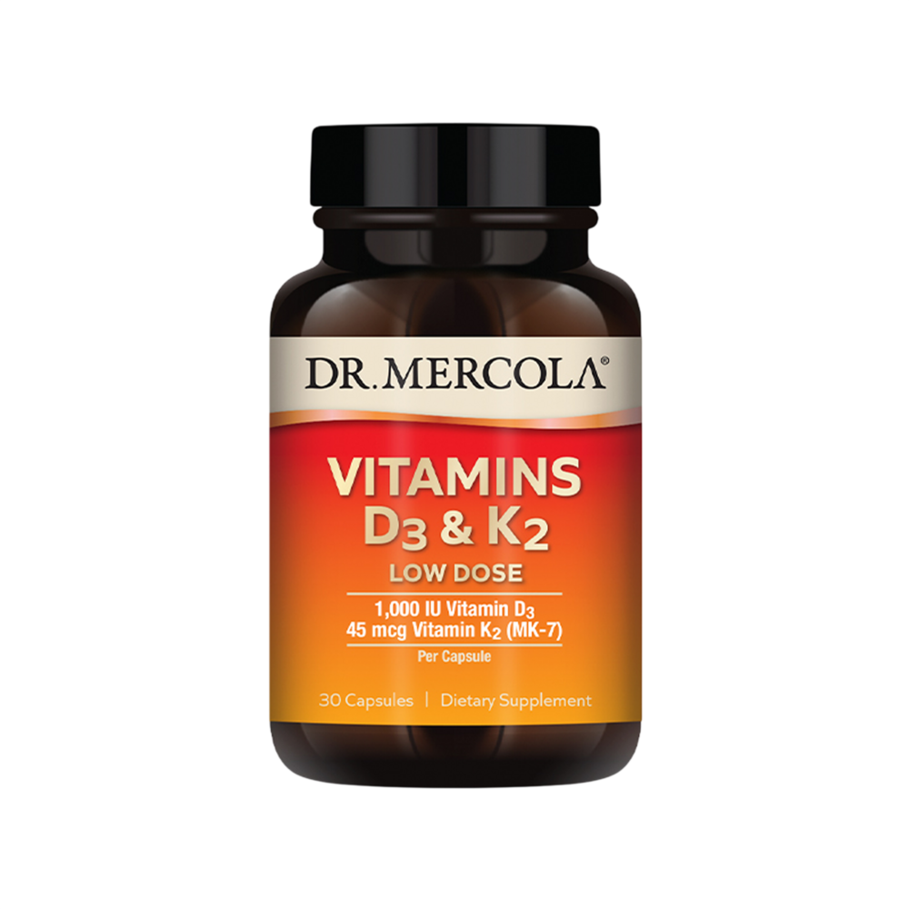 Vitamins D3 and K2, 30 Capsules
