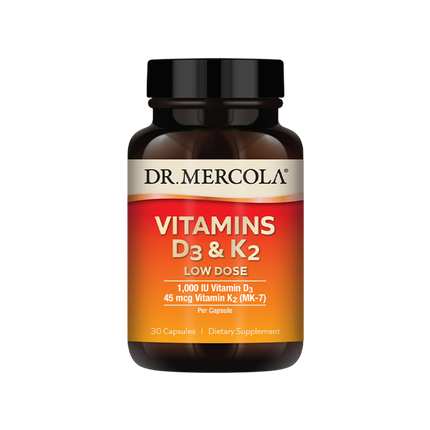 Vitamins D3 and K2, 30 Capsules