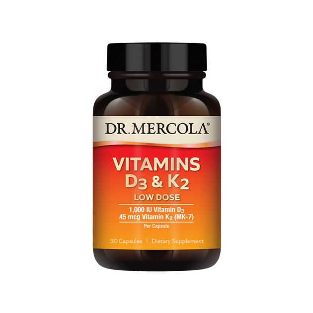 Vitamins D3 and K2, 30 Capsules