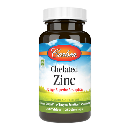 Chelated Zinc, 250 Tablets
