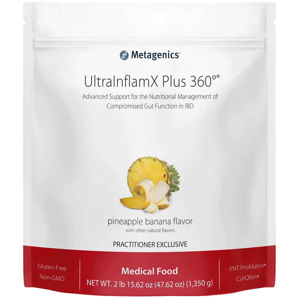 UltraInflamX Plus 360°&reg;, Pineapple Banana Flavor, 47.62 Oz (1350 g) Powder , Brand_Metagenics Form_Powder powder Size_25 Oz