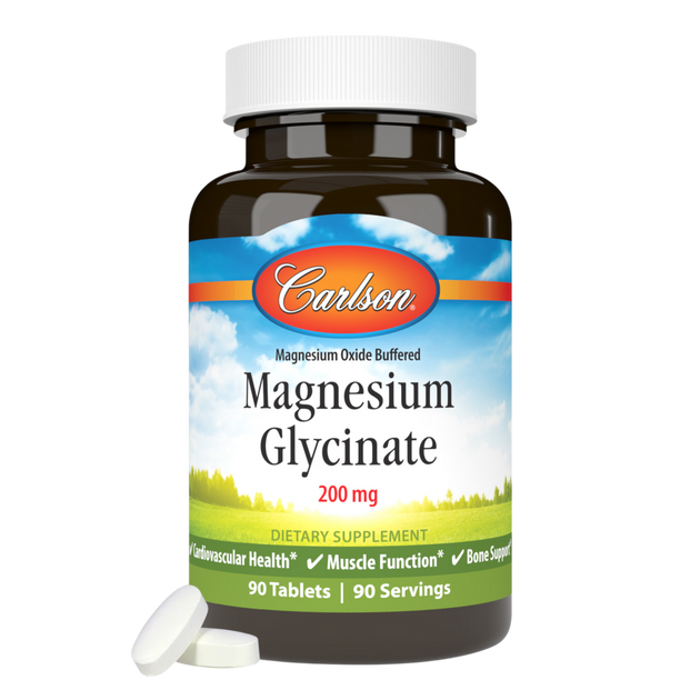 Magnesium Glycinate 200mg, 90 Tablets