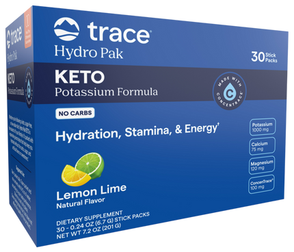 Hydro Pak Keto Potassium Formula Stick Packs, Lemon Lime, 30 Stick Packs