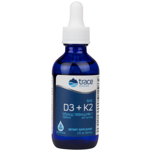 Ionic Vitamin D3 + K2, 59 mL Liquid , Brand_Trace Minerals Form_Liquid Size_59 mL