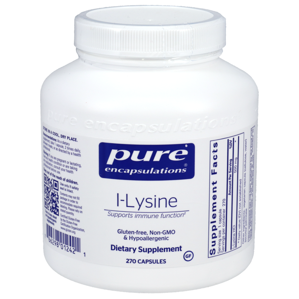 l-Lysine, 270 Capsules , Brand_Pure Encapsulations caps Emersons Form_Capsules Requires Consultation Size_270 Capsules
