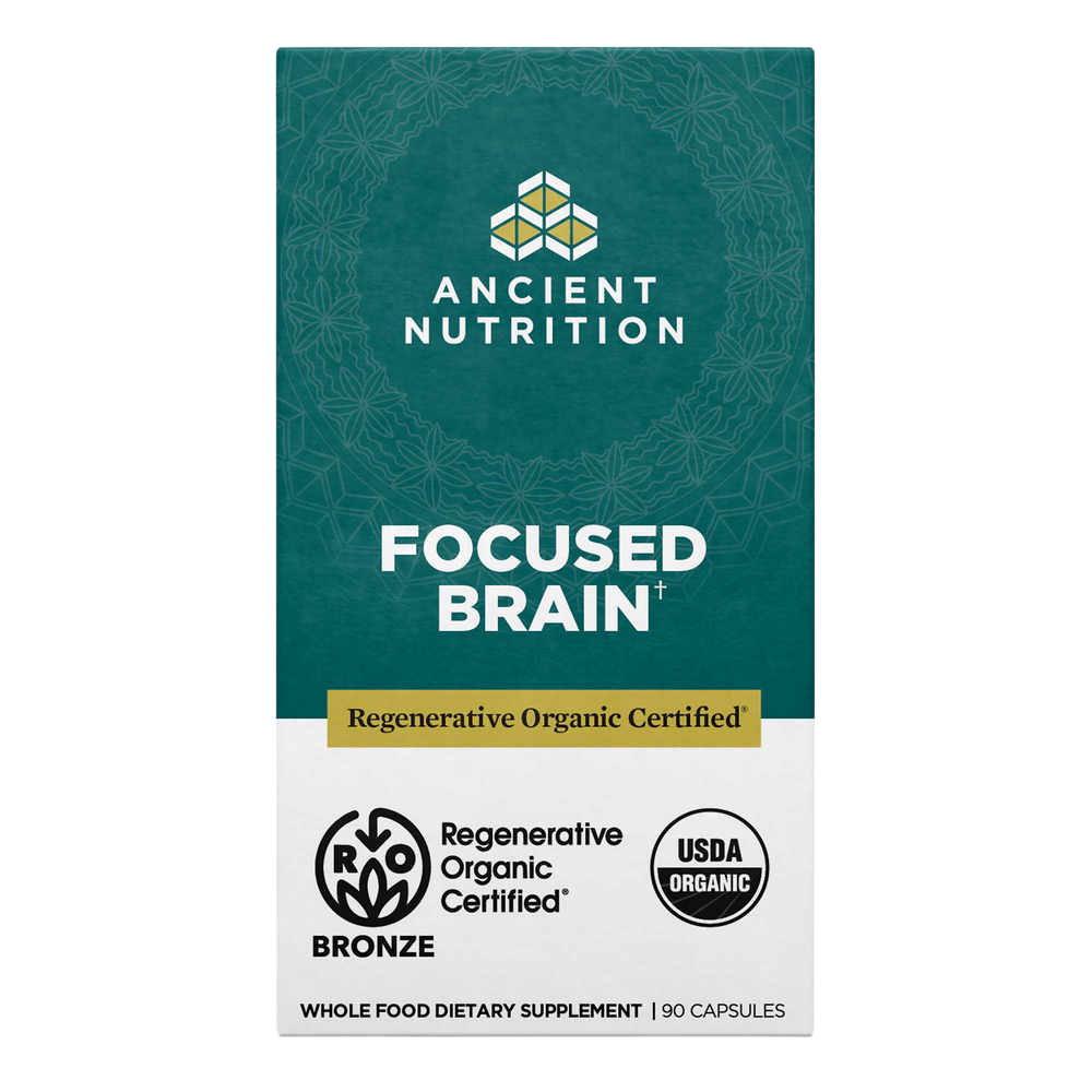 Ancient Nutrition Regenerative Organic Certified Focused Brain - front
