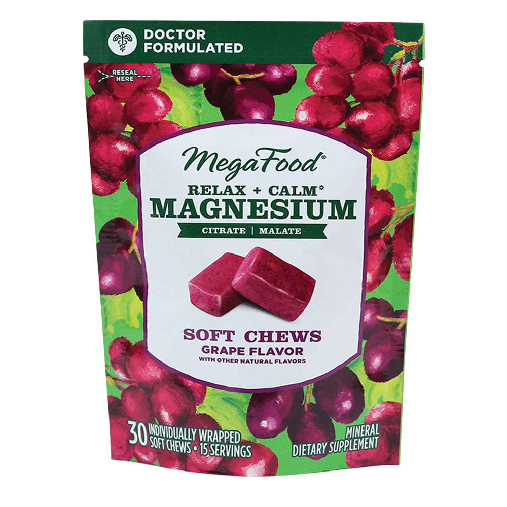 Relax + Calm Magnesium Soft Chews, 30 Chewable Tablets