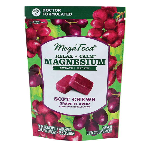 Relax + Calm Magnesium Soft Chews, 30 Chewable Tablets , Form_Tablets